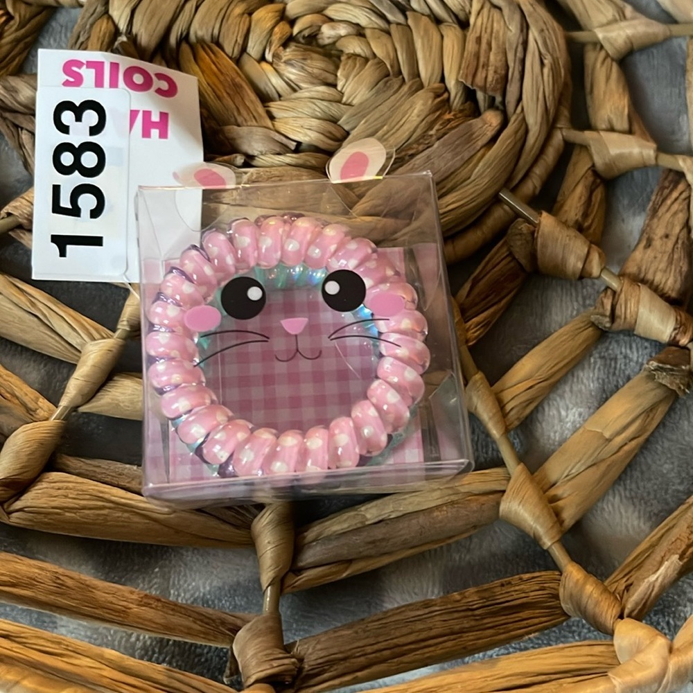 🪩 New Hair Coils, girls, set of 3, pink, purple and blue